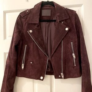 Blank nyc burgundy suede jacket